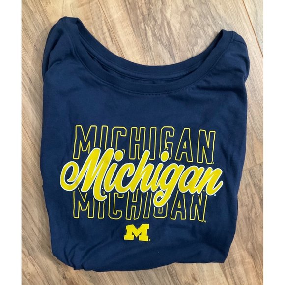 NWT Women's Michigan Wolverines Lightweight Long Sleeve T-Shirt - Navy  Size: Sm - Picture 13 of 13